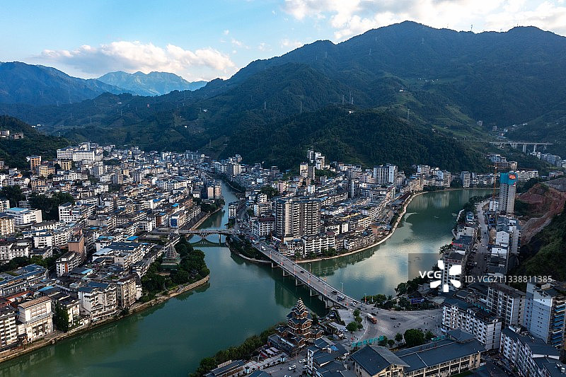 龙胜城市风光图片素材