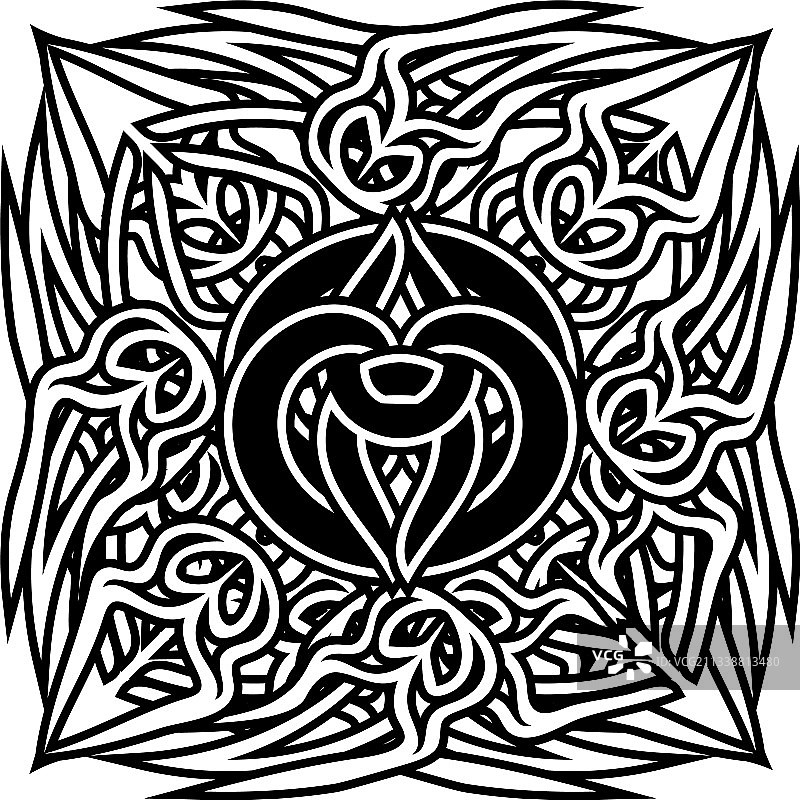 古代凯尔特风格的抽象符号图片素材