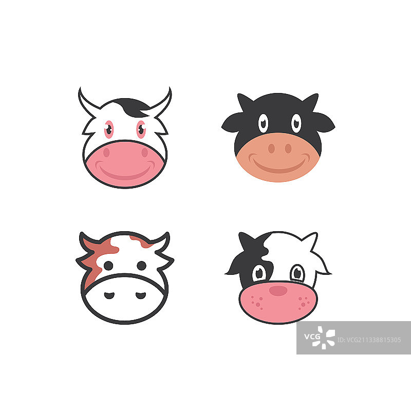奶牛头部图片素材