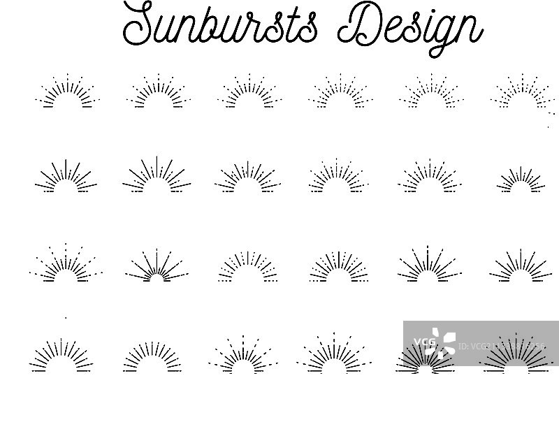 白色背景上的旭日形图案图片素材
