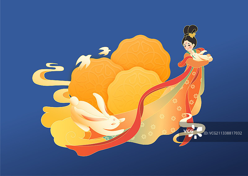 月饼插画图片素材