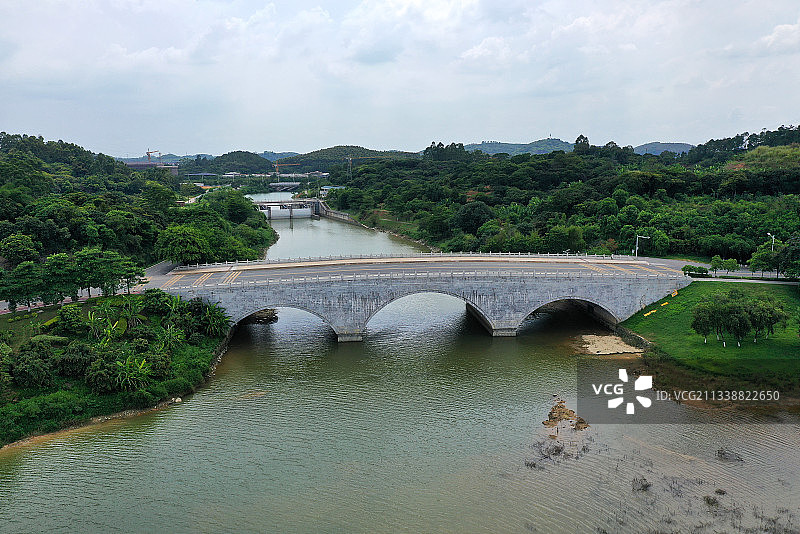 广东省广州市增城区增江画廊航拍图片素材
