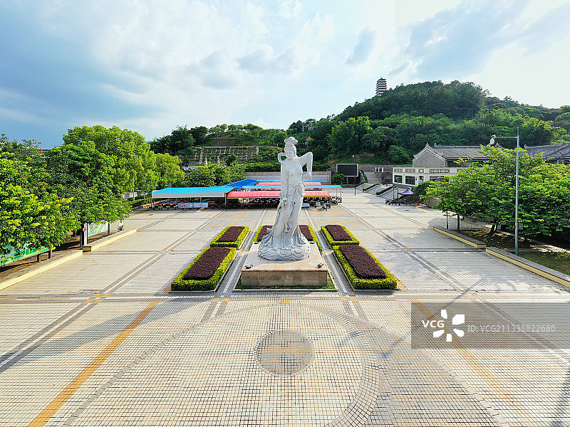 广东省广州市增城区小楼镇何仙姑风景区航拍图片素材