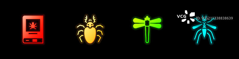 关于昆虫甲虫、鹿、蜻蜓的书籍套装图片素材