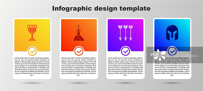 中世纪高脚杯石中剑套装图片素材
