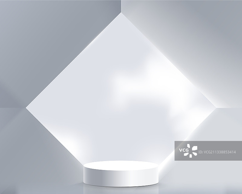 白色几何产品展示模型图片素材
