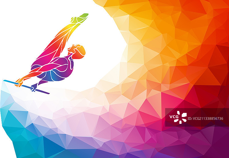 艺术体操中的单杠男体操运动员图片素材