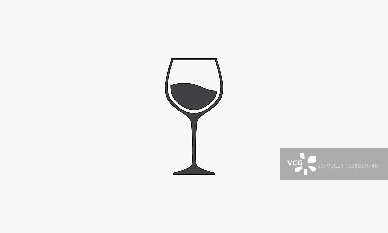 白色背景上的饮品酒庄创意图标图片素材