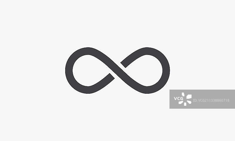 白色背景上的无限符号图片素材