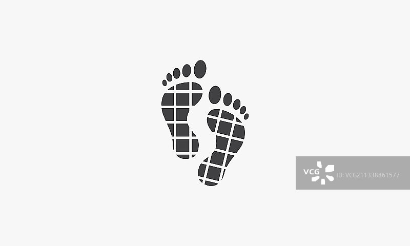 人类足迹图标logo设计图片素材