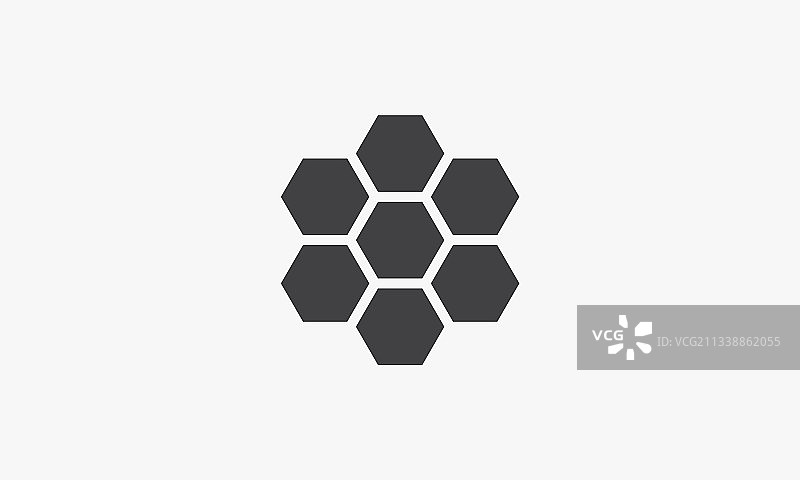 白色背景上的蜂窝图标图片素材