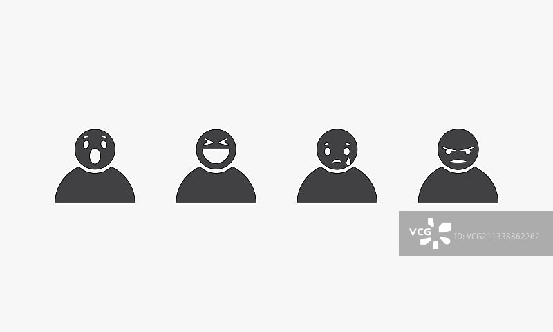 人物面部表情惊讶图标图片素材