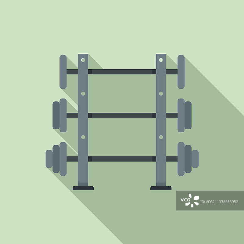杠铃架图标扁平风格图片素材