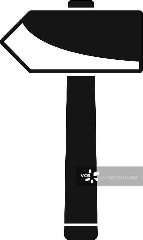 冶金锤图标简约风格图片素材