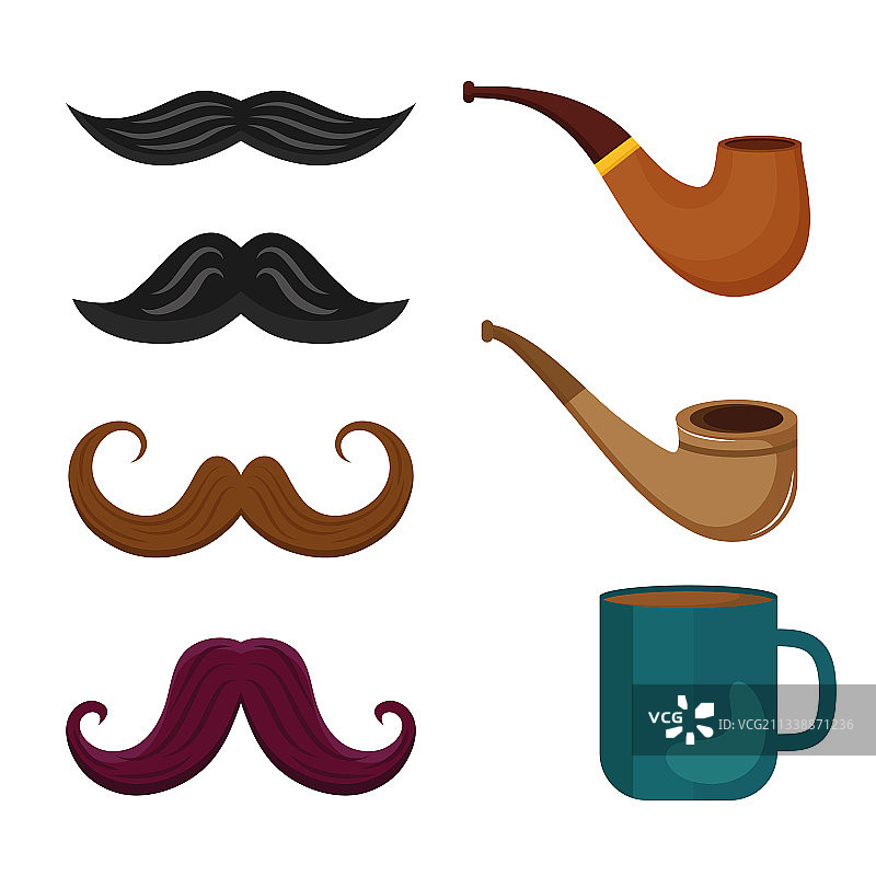 七个父亲节图标图片素材