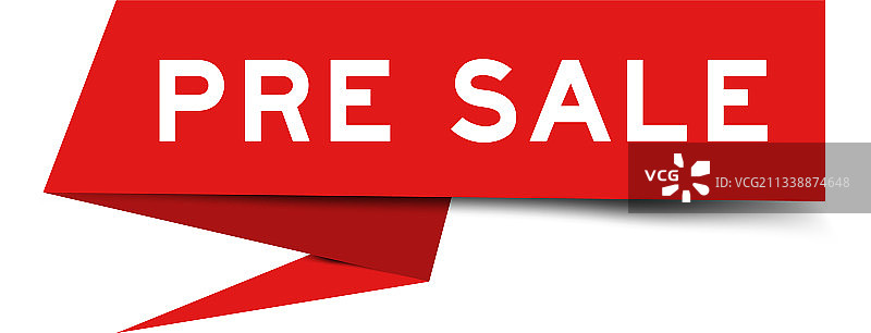 带有红色预售字的纸质语音banner图片素材