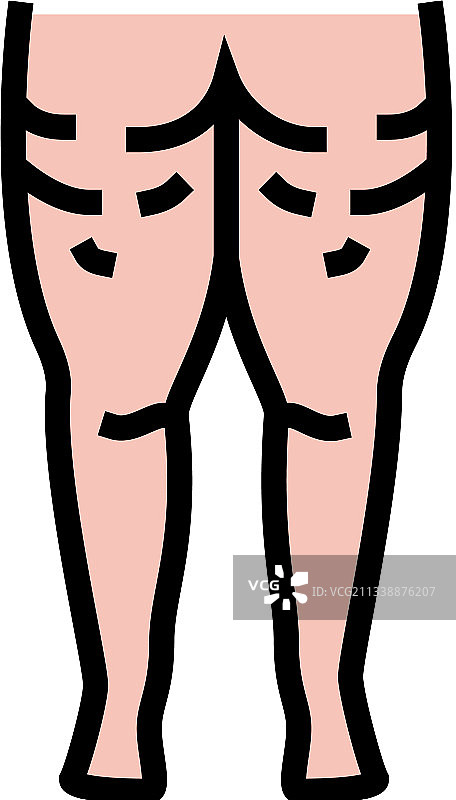 脂肪团问题彩色图标图片素材