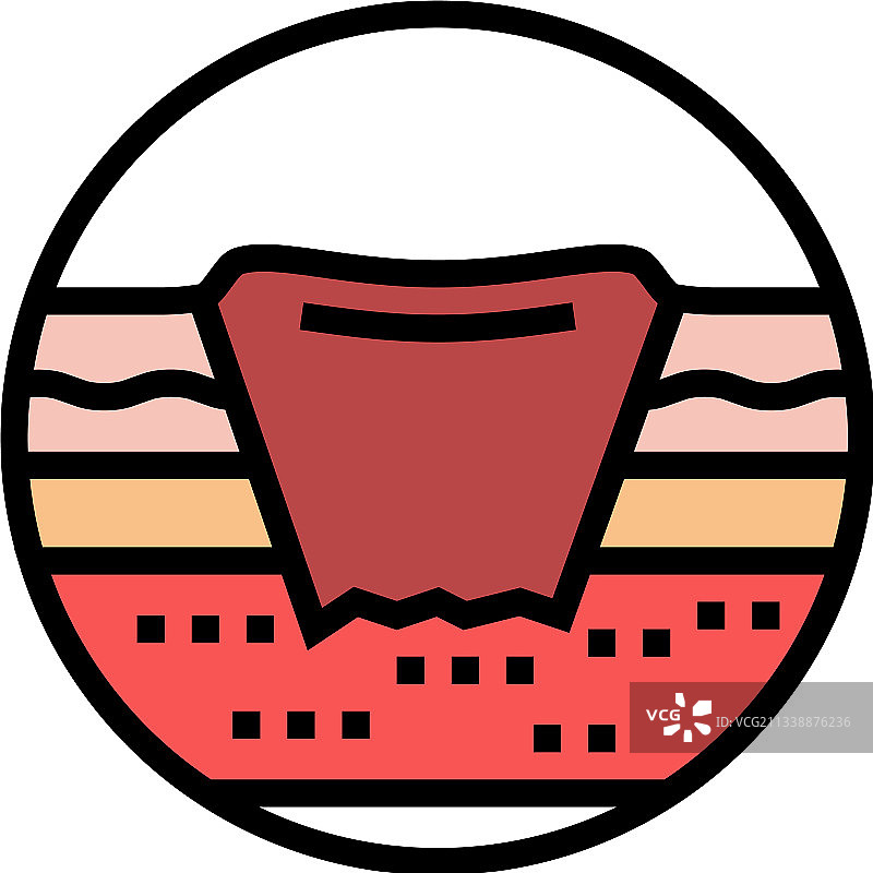 褥疮压力溃疡疾病彩色图标图片素材