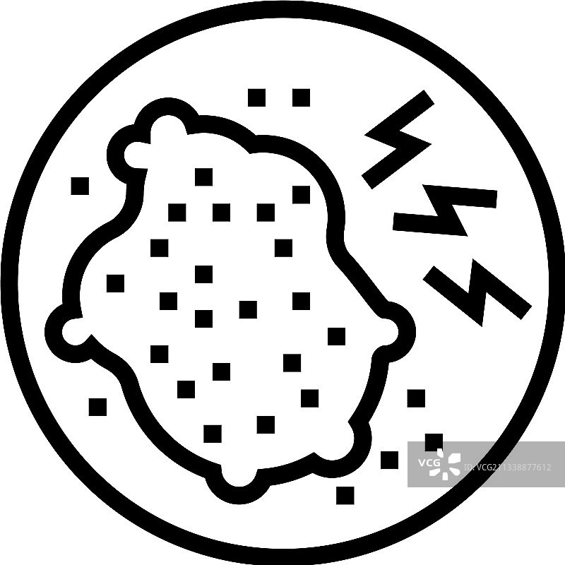 皮肤瘙痒疾病线性图标图片素材