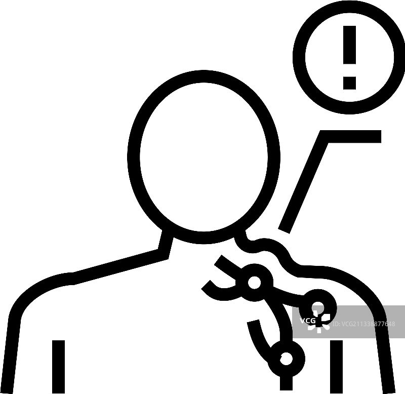 淋巴瘤疾病线条图标图片素材