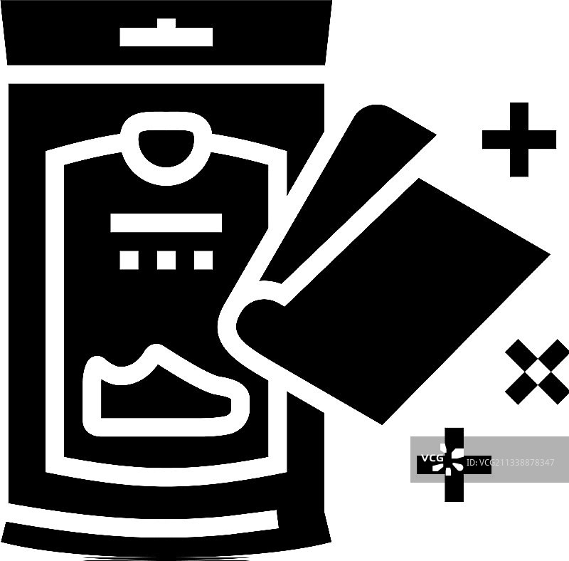 鞋护理系列餐巾纸包装线性图标图片素材