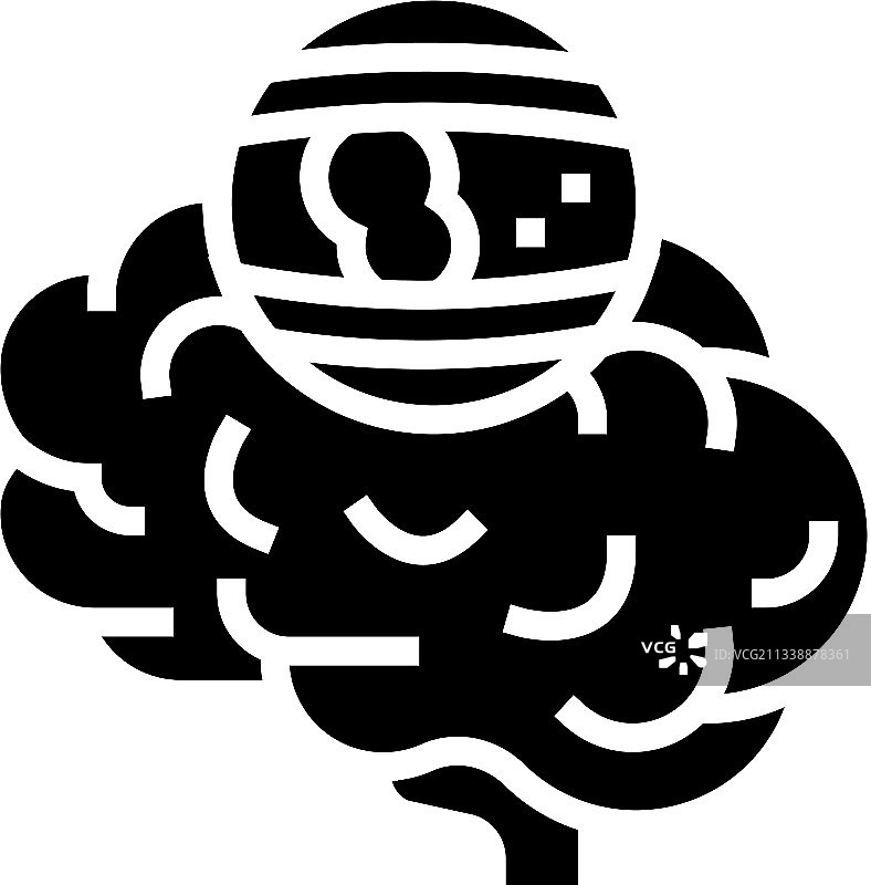 脑部问题描边图标图片素材