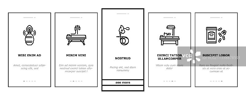 麻醉师工具介绍图标集图片素材
