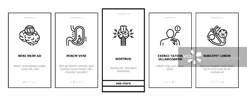 人类疾病问题引导图标集图片素材