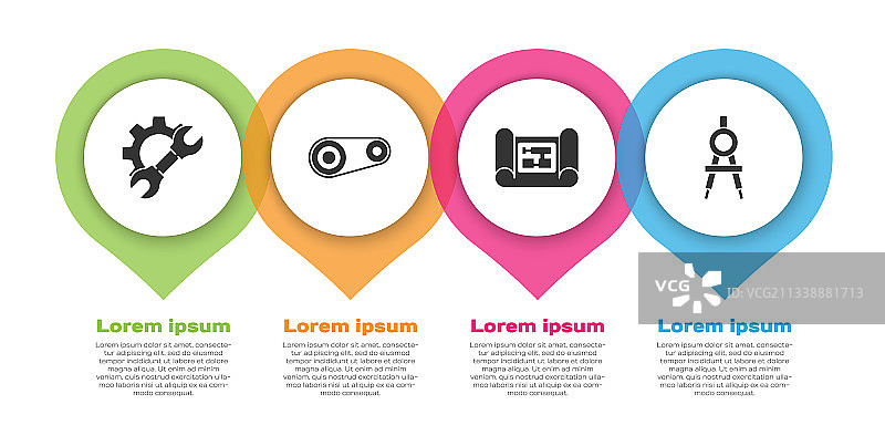 扳手、梅花扳手和正时皮带套件图片素材