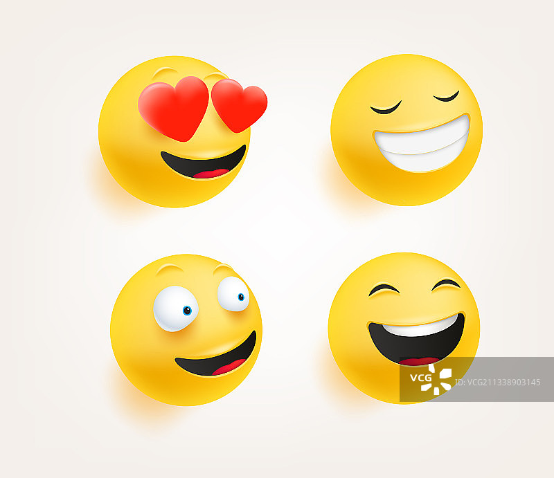可爱3D风格表情符号合集图片素材