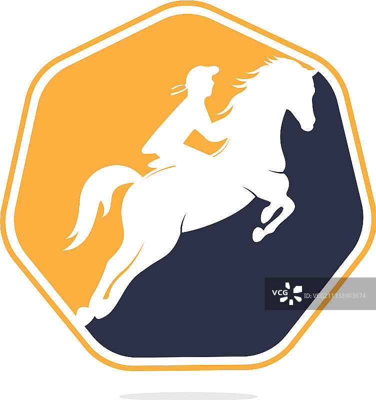 赛马骑师标志设计图片素材