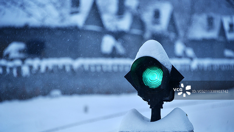 京张铁路青龙桥车站信号机图片素材