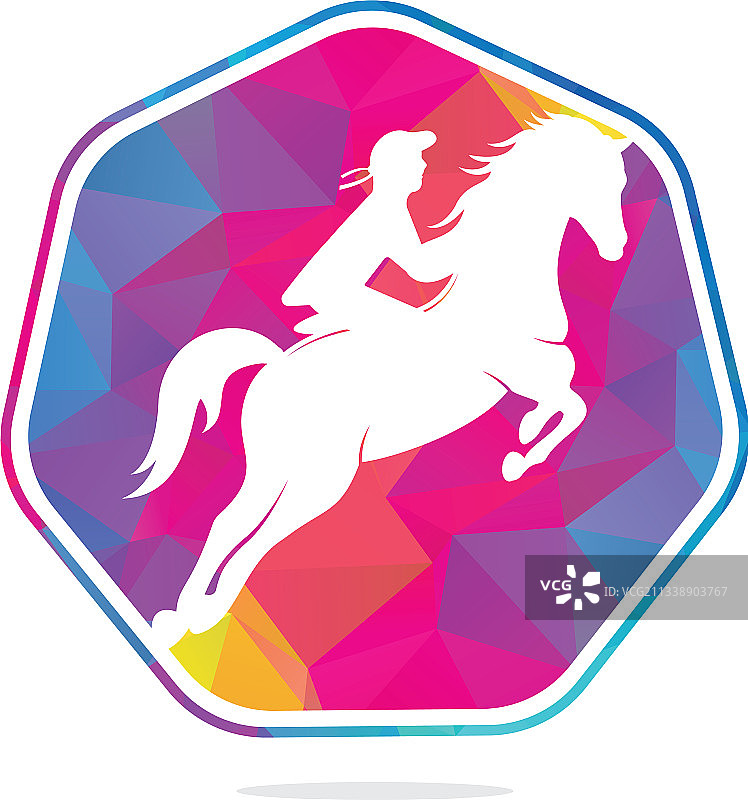 赛马骑师标志设计图片素材