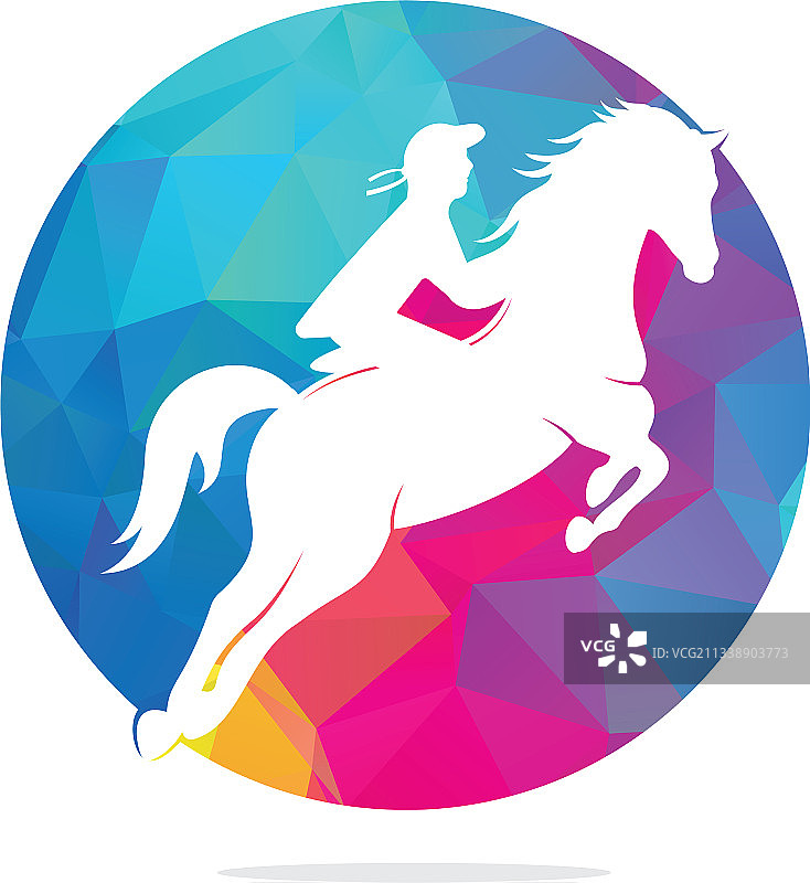 赛马骑师标志设计图片素材