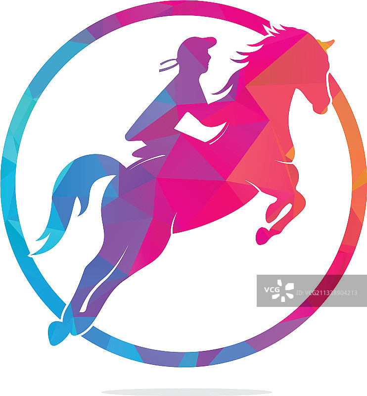 赛马骑师标志设计图片素材