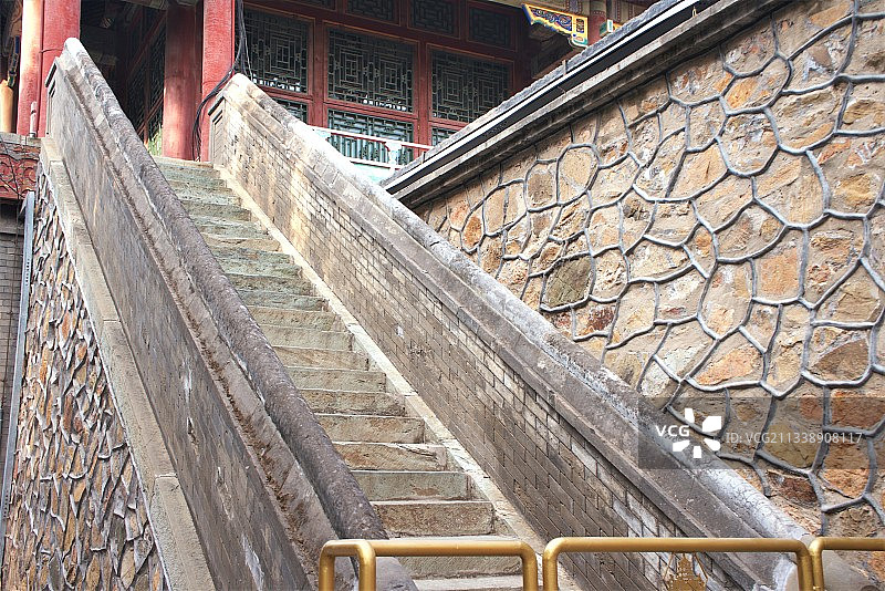 颐和园北宫门内的楼梯图片素材