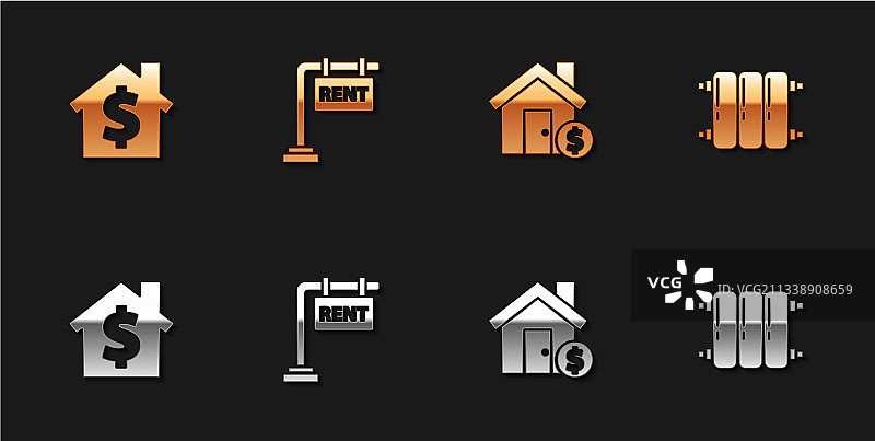 房屋美元符号租赁标志图片素材