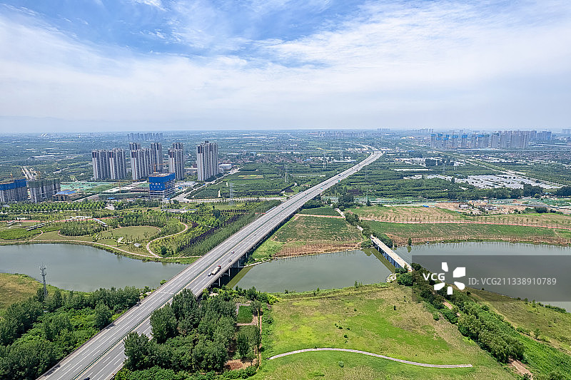 西安沣河生态区图片素材