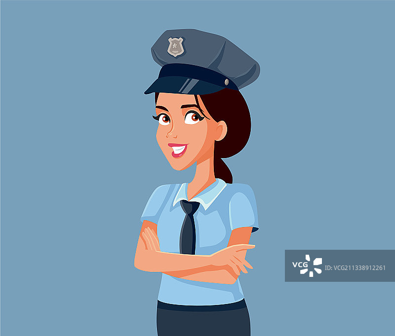 卡通女警官图片素材