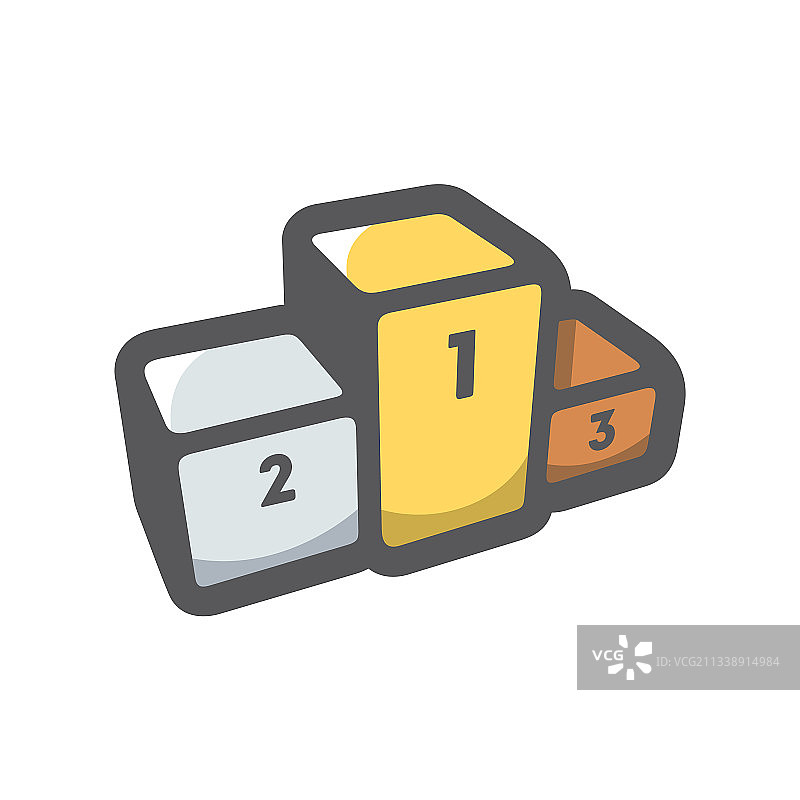 体育领奖台图标卡通图片素材