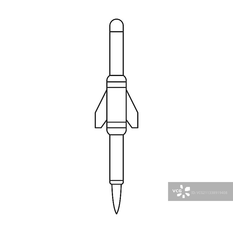 弹道导弹轮廓图标图片素材