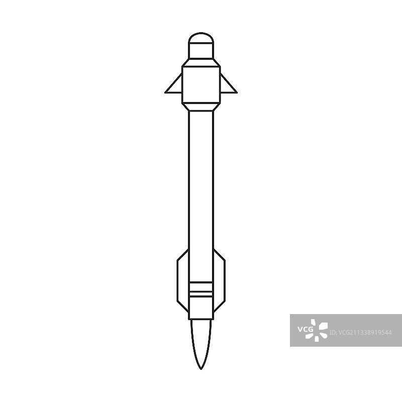 弹道导弹轮廓图标图片素材