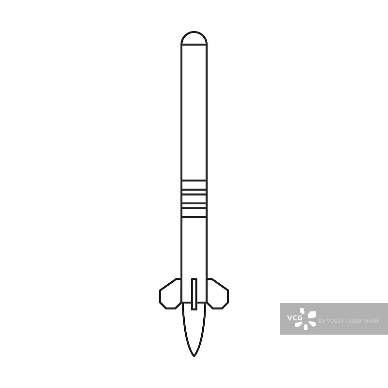 弹道导弹轮廓图标图片素材