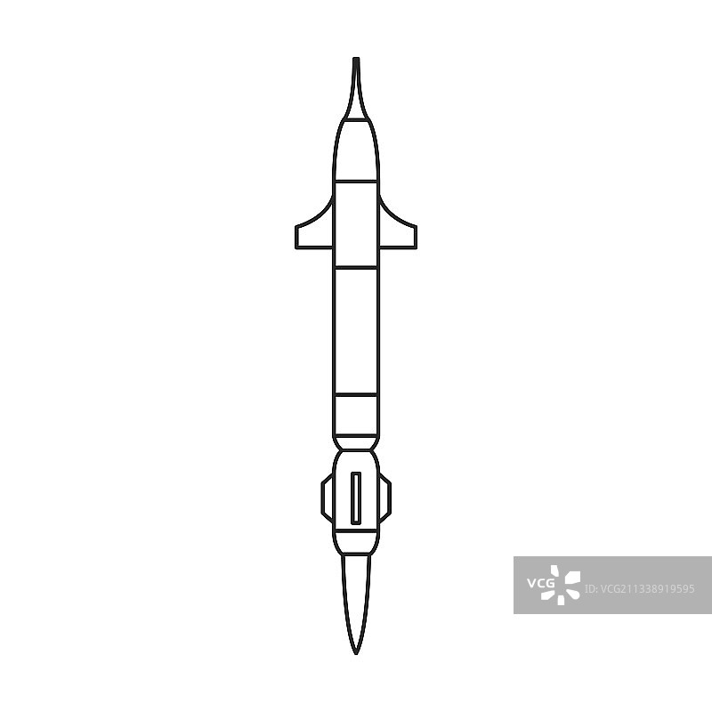弹道导弹轮廓图标图片素材