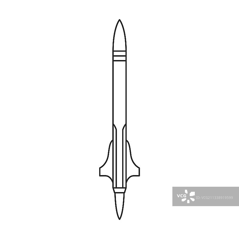 弹道导弹轮廓图标图片素材