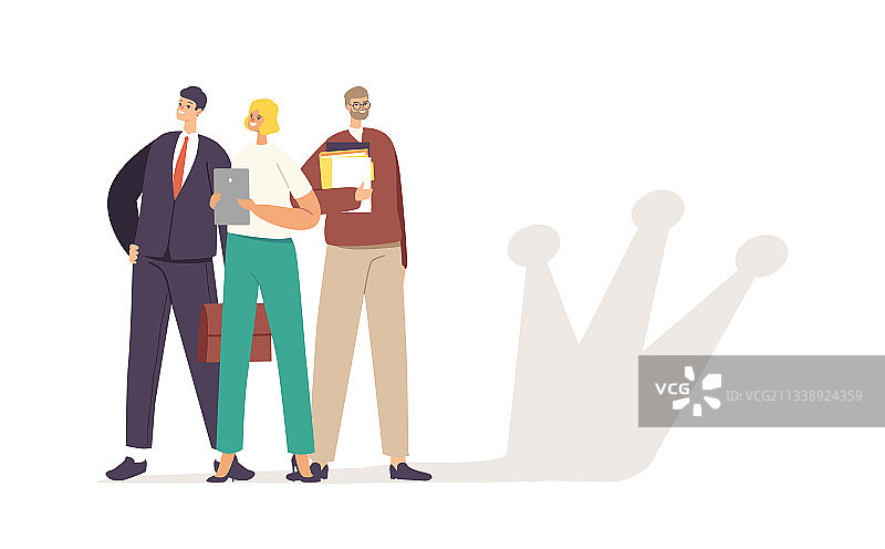 成功的商业团队男女角色图片素材