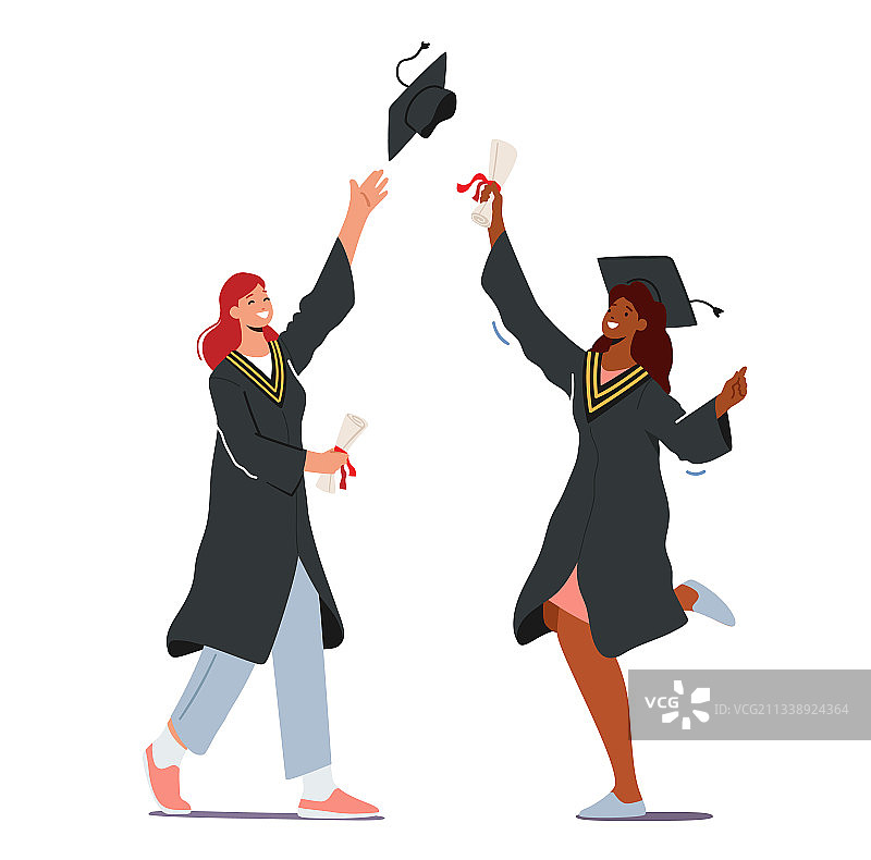 身穿披风的快乐年轻女性角色图片素材