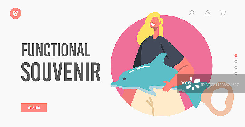 小型实用纪念品着陆页模板图片素材