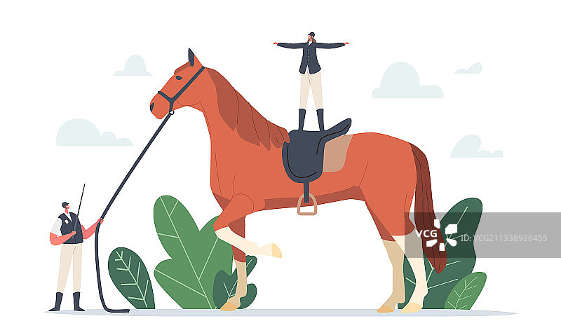 马术运动俱乐部马匹训练概念图片素材