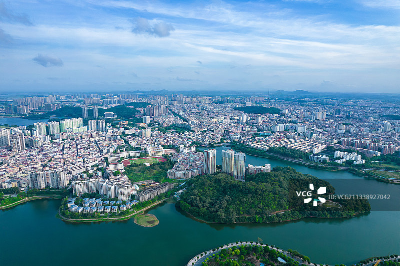 阳江市城区的独田水库图片素材